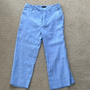 Blue Linen Pants Banana Republic